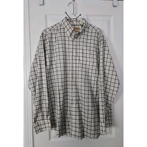 Turnbury Est 1980 Mens Long Sleeve Shirt Size Large Plaid  Black & Off White